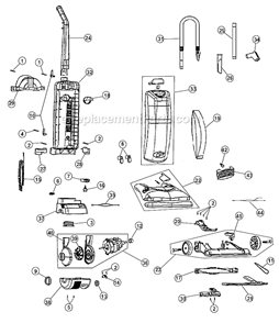 Page A Diagram and Parts List for 085560  Dirt Devil Upright Vacuum